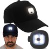 CZAPKA Z DASZKIEM Z OŚWIETLENIEM LED + LAMPKA LED DO CZAPKI Z LAMPKĄ LED 3 TRYBY