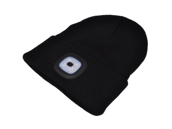 CZAPKA ZIMOWA Z LAMPKĄ LED - czarny + LAMPKA LED DO CZAPKI Z LAMPKĄ LED 3 TRYBY