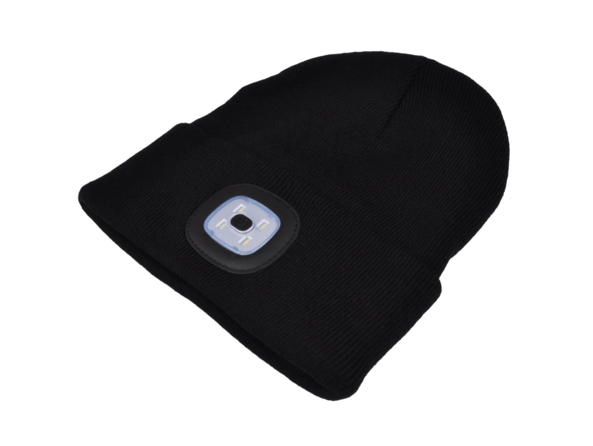 CZAPKA ZIMOWA Z LAMPKĄ LED - czarny + LAMPKA LED DO CZAPKI Z LAMPKĄ LED 3 TRYBY