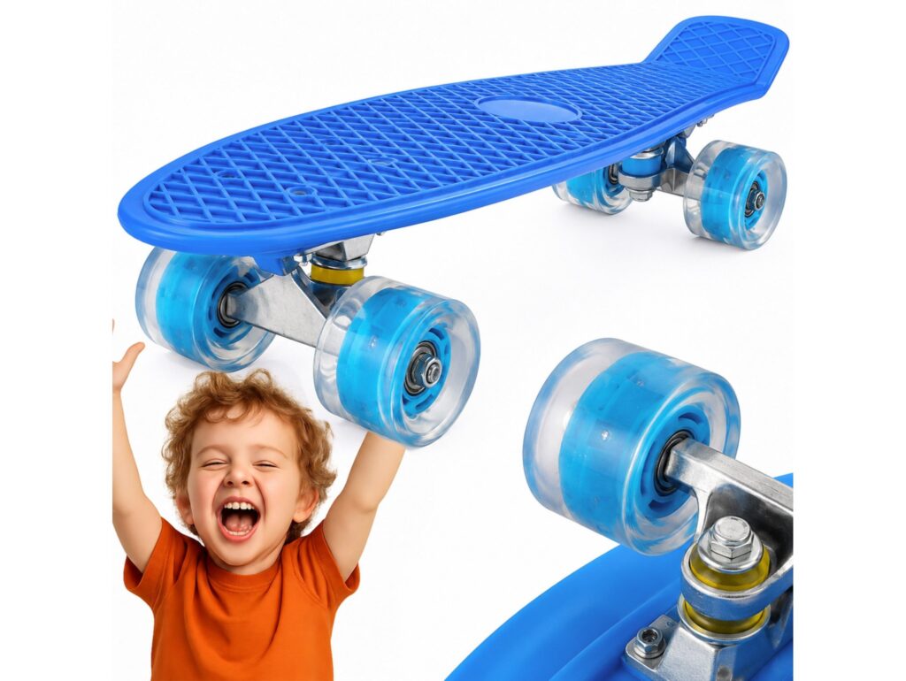 DESKOROLKA FISZKA LED 56CM - niebieski/do złożenia