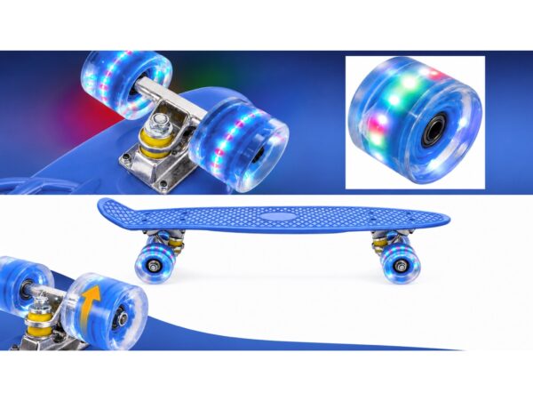 DESKOROLKA FISZKA LED 56CM - niebieski/do złożenia