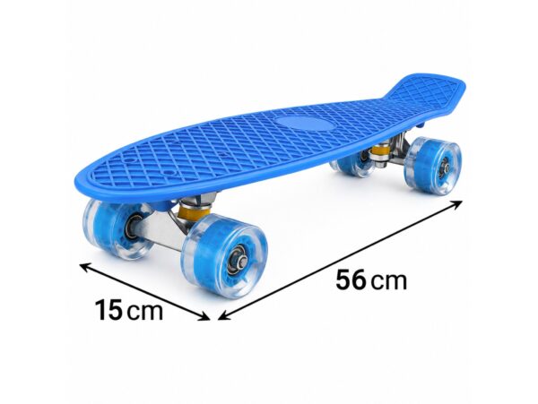 DESKOROLKA FISZKA LED 56CM - niebieski/do złożenia