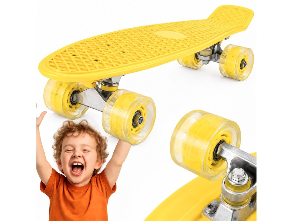 DESKOROLKA FISZKA LED 56CM - żółty/do złożenia