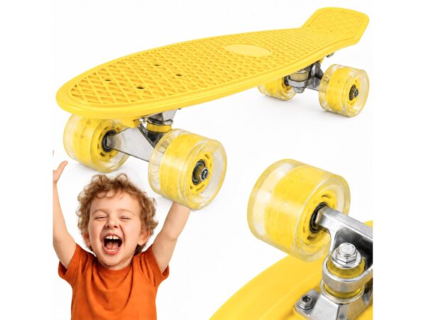 DESKOROLKA FISZKA LED 56CM - żółty/do złożenia