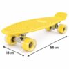 DESKOROLKA FISZKA LED 56CM - żółty/do złożenia
