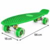 DESKOROLKA FISZKA LED 56CM - zielony/do złożenia