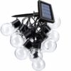 GIRLANDA OGRODOWA ŻARÓWKA LAMPA SOLARNA 10 LED