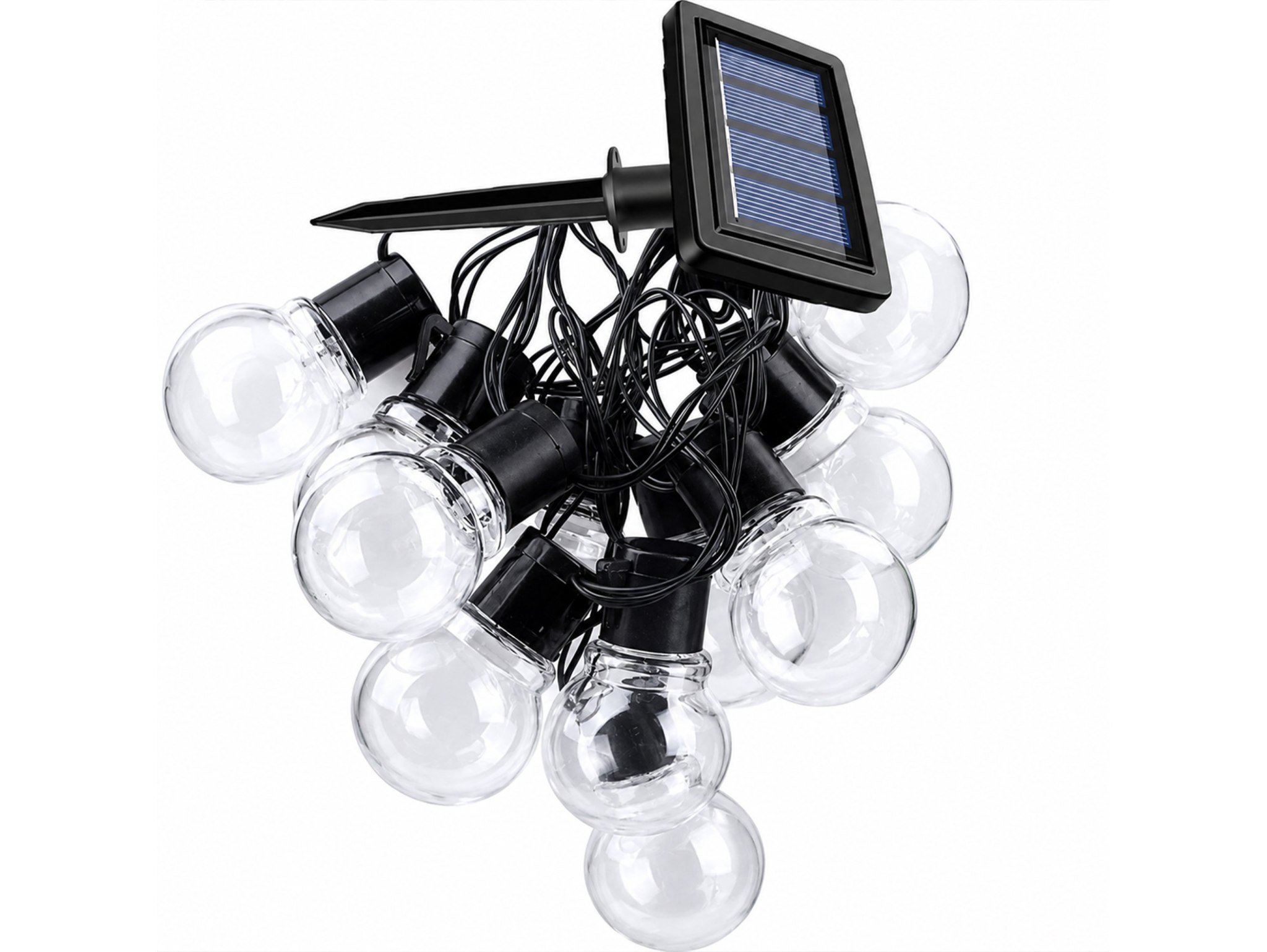 GIRLANDA OGRODOWA ŻARÓWKA LAMPA SOLARNA 10 LED