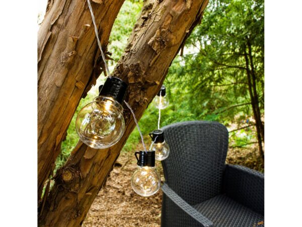 GIRLANDA OGRODOWA ŻARÓWKA LAMPA SOLARNA 10 LED