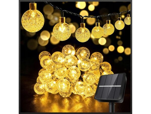 GIRLANDA OGRODOWA SOLARNA KULE 12m 100xLED ŚREDNICA 1,8cm