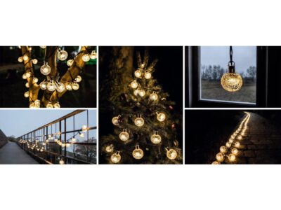 GIRLANDA OGRODOWA SOLARNA KULE 9m 50xLED ŚREDNICA 1,8cm