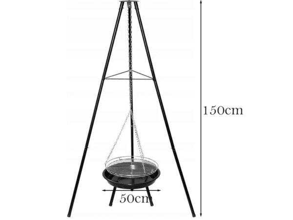 GRILL OGRODOWY PALENISKO OGNISKO (średnica: 50cm wysokość: 150cm)