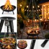 GRILL OGRODOWY PALENISKO OGNISKO (średnica: 50cm wysokość: 150cm)
