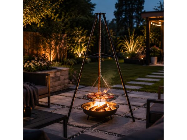 GRILL OGRODOWY PALENISKO OGNISKO (średnica: 50cm wysokość: 150cm)