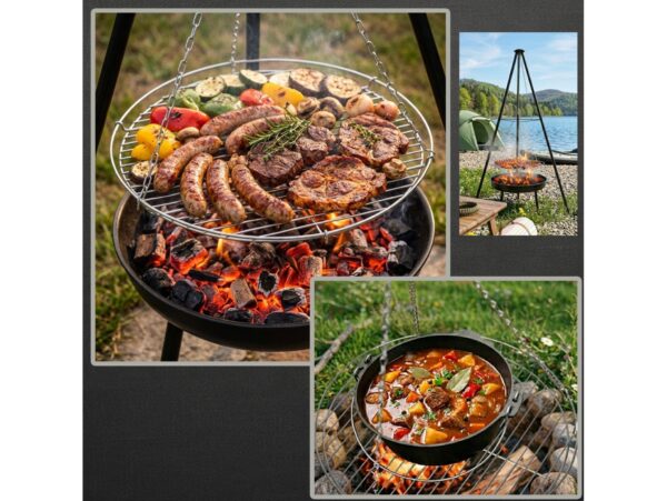 GRILL OGRODOWY PALENISKO OGNISKO (średnica: 50cm wysokość: 150cm)