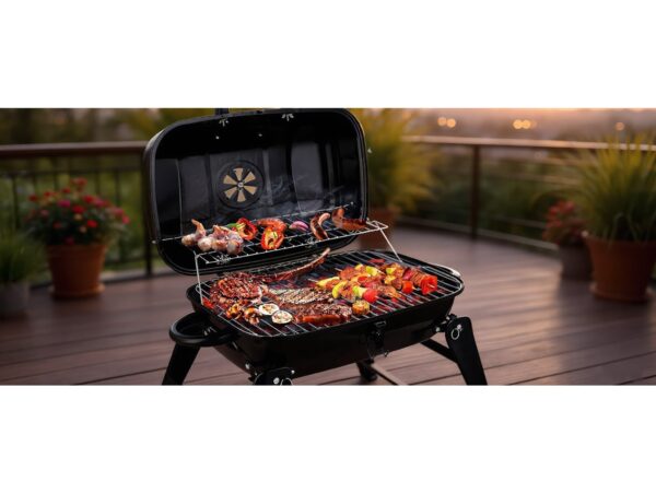 GRILL TURYSTYCZNY SKŁADANY OGRODOWY 59 x 38 x 35cm