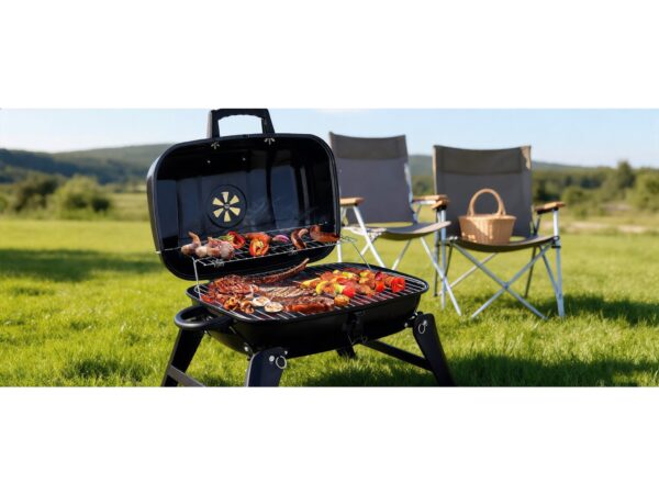 GRILL TURYSTYCZNY SKŁADANY OGRODOWY 59 x 38 x 35cm