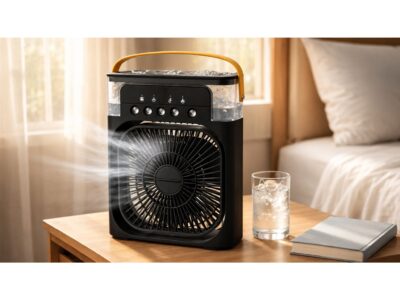 KLIMATYZATOR MINI NA KOSTKI LODU 3W1 USB 9x21x26 - czarny