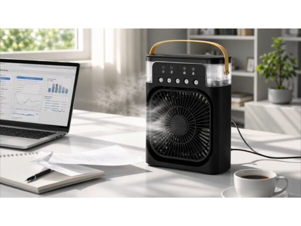 KLIMATYZATOR MINI NA KOSTKI LODU 3W1 USB 9x21x26 - czarny