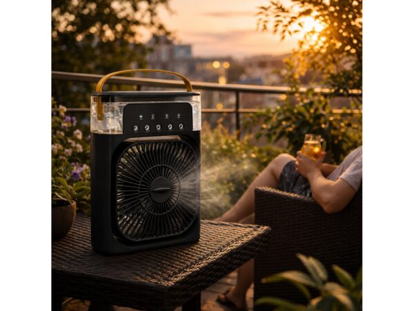 KLIMATYZATOR MINI NA KOSTKI LODU 3W1 USB 9x21x26 - czarny