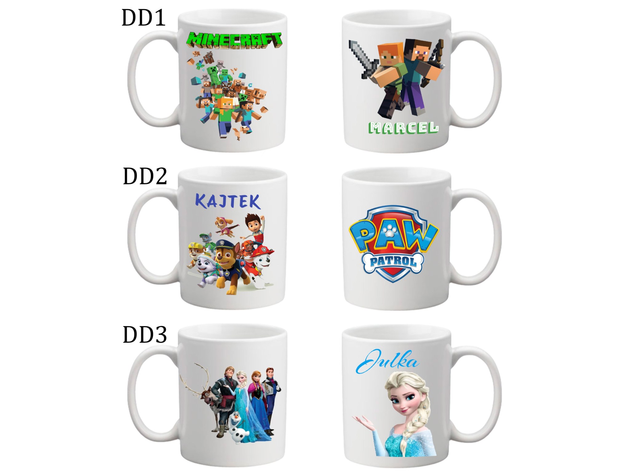 KUBEK DO SUBLIMACJI 330ML BIAŁY - Dla Dzieci - grupa
