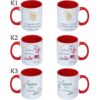 KUBEK DO SUBLIMACJI 330ML CZERWONY UCHWYT