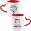 KUBEK DO SUBLIMACJI 330ML CZERWONY UCHWYT SERCE