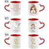 KUBEK DO SUBLIMACJI 330ML CZERWONY UCHWYT SERCE