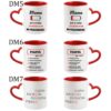 KUBEK DO SUBLIMACJI 330ML CZERWONY UCHWYT SERCE
