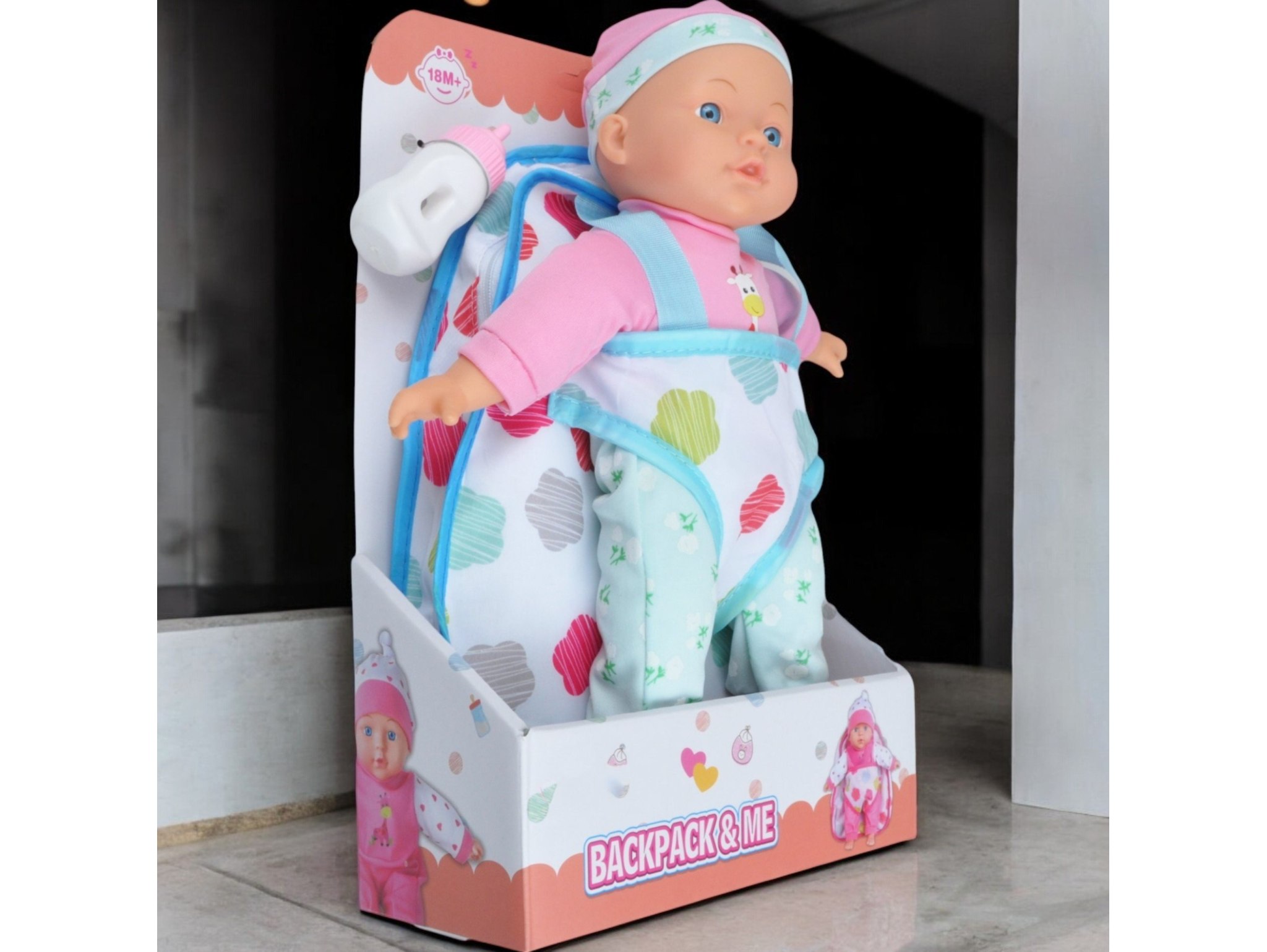 LALKA BOBAS - chłopiec z plecakiem