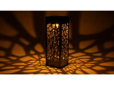 LAMPA LAMPKA SOLARNA KWADRATOWA 39x6CM CIEPŁY BIAŁY 4 SZT