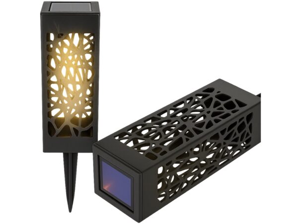 LAMPA LAMPKA SOLARNA KWADRATOWA 39x6CM CIEPŁY BIAŁY 4 SZT