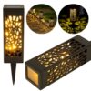 LAMPA LAMPKA SOLARNA KWADRATOWA 39x6CM CIEPŁY BIAŁY 4 SZT