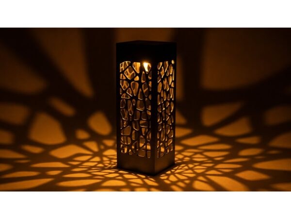 LAMPA LAMPKA SOLARNA KWADRATOWA 39x6CM CIEPŁY BIAŁY 8 SZT
