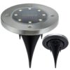 LAMPA OGRODOWA NAJAZDOWA SOLARNA 8 LED - biały ciepły