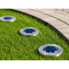 LAMPA OGRODOWA NAJAZDOWA SOLARNA 8 LED - biały ciepły