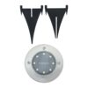 LAMPA OGRODOWA NAJAZDOWA SOLARNA 8 LED - biały ciepły