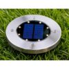 LAMPA OGRODOWA NAJAZDOWA SOLARNA 8 LED - biały ciepły