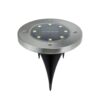 LAMPA OGRODOWA NAJAZDOWA SOLARNA 8 LED - biały ciepły