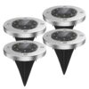 LAMPA OGRODOWA NAJAZDOWA SOLARNA 8 LED - biały ciepły