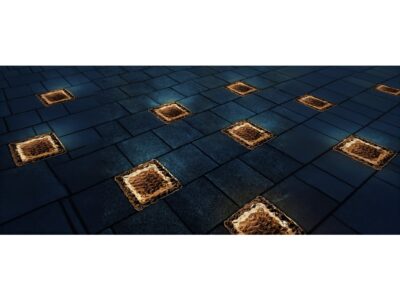 LAMPA OGRODOWA NAJAZDOWA SOLARNA KOSTKA LODU 7x7cm - ciepły biały