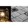 LAMPA OGRODOWA NAJAZDOWA SOLARNA KOSTKA LODU 7x7cm - ciepły biały