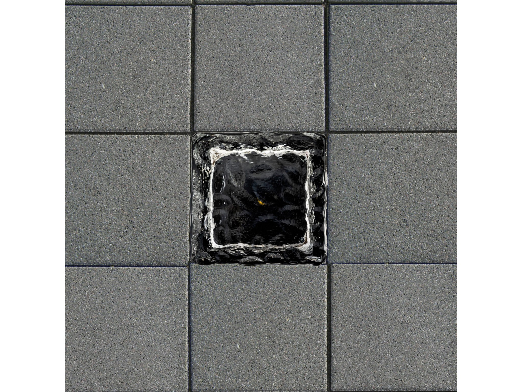 LAMPA OGRODOWA NAJAZDOWA SOLARNA KOSTKA LODU 7x7cm - ciepły biały