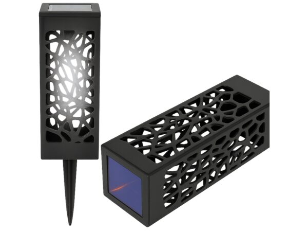 LAMPA OGRODOWA SOLARNA AŻUROWA ZIMNY BIAŁY 4 SZT