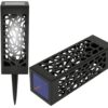 LAMPA OGRODOWA SOLARNA AŻUROWA ZIMNY BIAŁY 8 SZT