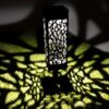 LAMPA OGRODOWA SOLARNA AŻUROWA ZIMNY BIAŁY 8 SZT