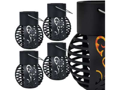 LAMPA OGRODOWA SOLARNA KULA WISZĄCA 9x7 wzór 2 5 SZT