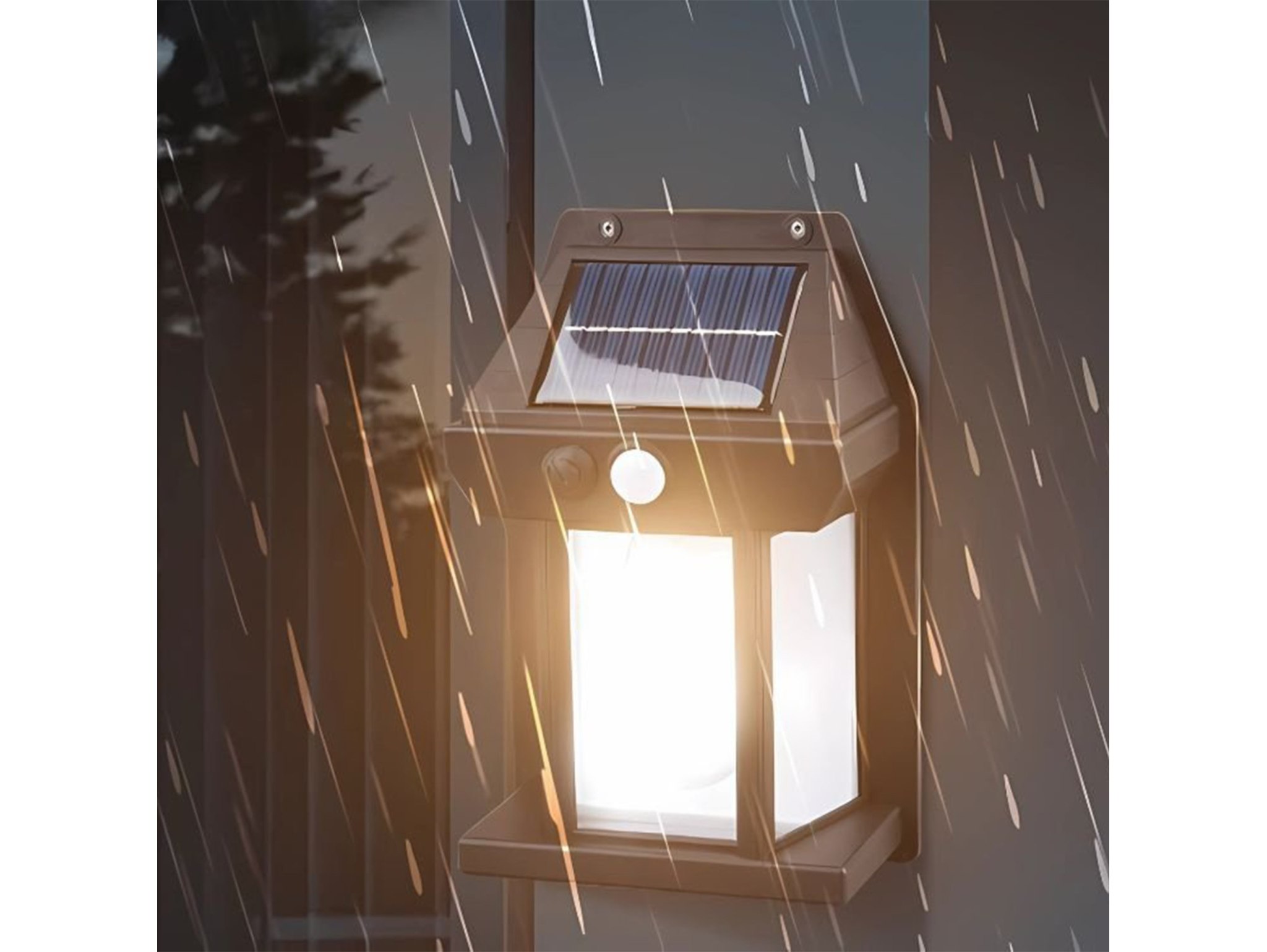 LAMPA SOLARNA KINKIET 3 TRYBY 13,5x9,5x5cm