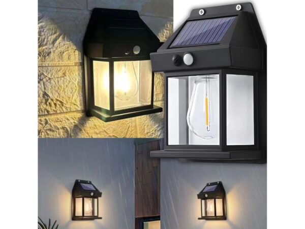LAMPA SOLARNA KINKIET 3 TRYBY 13,5x9,5x5cm
