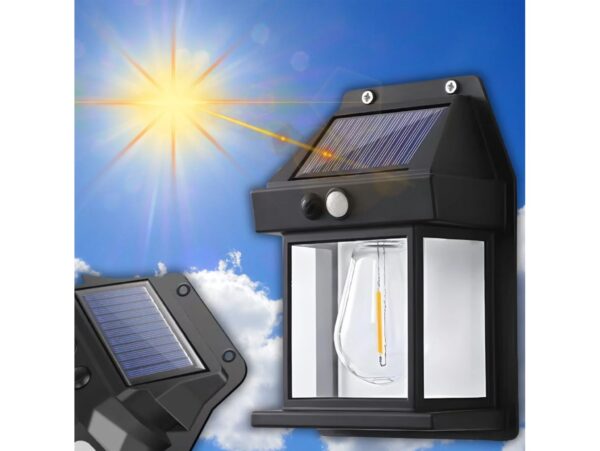 LAMPA SOLARNA KINKIET 3 TRYBY 13,5x9,5x5cm